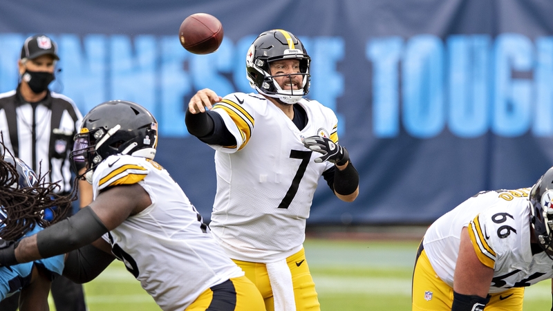 Steelers quarterback Ben Roethlisberger threw for two touchdowns