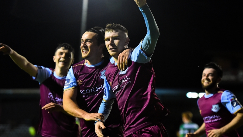 Mark Doyle of Drogheda United celebrates his goal against Shamrock Rovers II last month