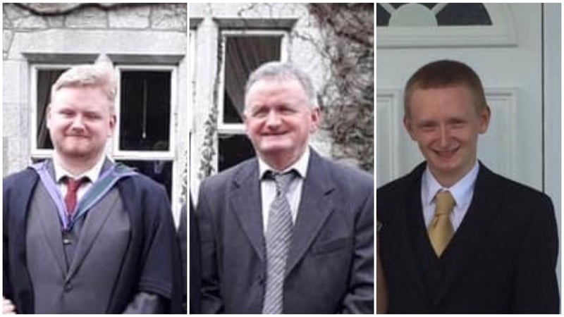 (L-R) The bodies of Mark, Tadg and Diarmuid O'Sullivan were discovered on Monday