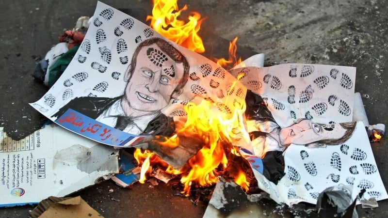 There have been anti-French demonstrations in many Muslim countries