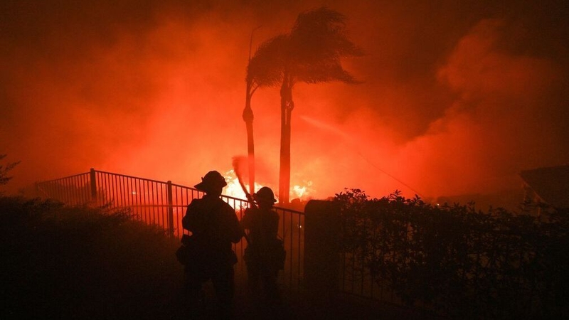 One of the blazes - dubbed the Blue Ridge Fire - has already scorched more than 6,000 acres