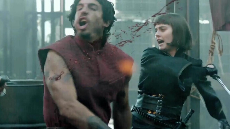 Lauterio Zamparelli in action filming AMC's Into The Badlands