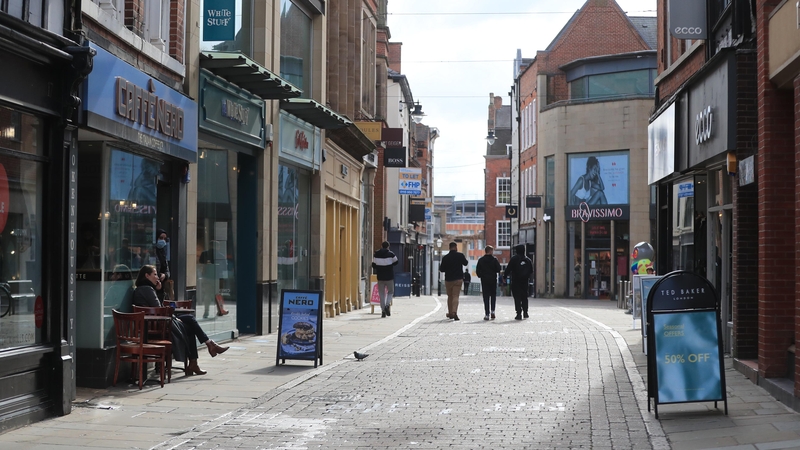 A view of Nottingham city centre which will enter Tier 3 restrictions from midnight tomorrow