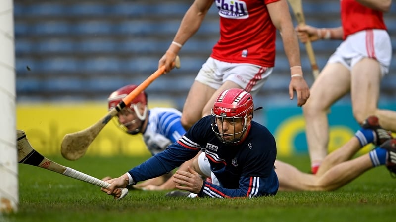 Anthony Nash looks on as Calum Lyons' shot results in a goal for Waterford