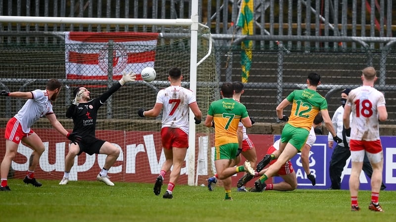 Michael Langan scores Donegal's goal