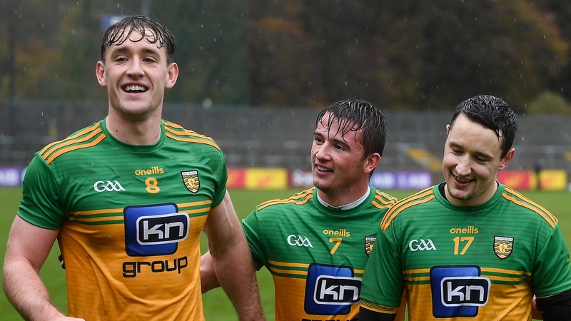 Hugh McFadden, Peadar Mogan and Eoin McHugh after Sunday's win