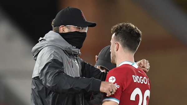 The Liverpool boss is more than happy with Jota's contribution so far