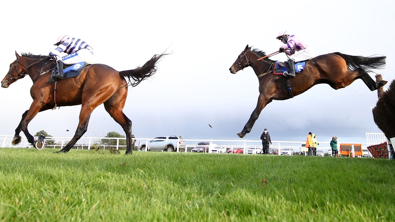 Moonlighter led Greaneteen over the last but got collared on the run for home