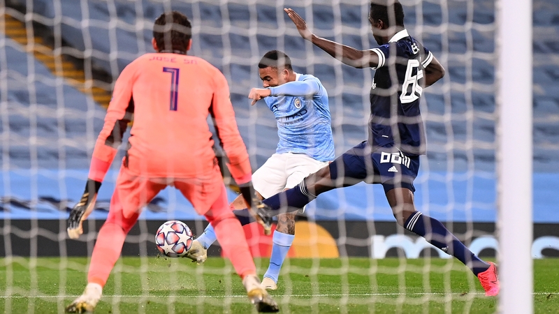 Gabriel Jesus scores City's second on the night
