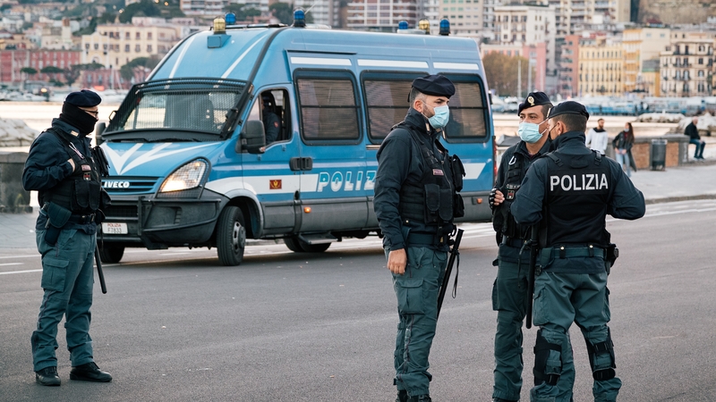 The Italian curfew will run from 10pm until 5am across the country