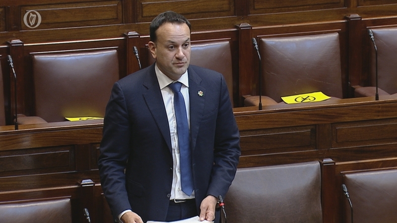 Leo Varadkar speaking in the Dáil on Tuesday