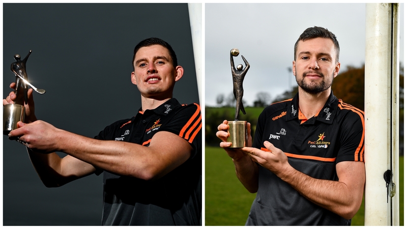 Hegarty and McKenna (r) with their awards