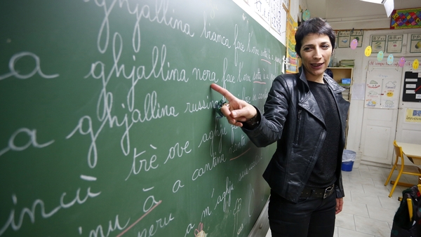 "The Corsican language is in a very different situation to that of French Flemish". A teacher teaches Corsican to pupils on the island of Corsica. Photo: Pascal Pochard-Casabianca/AFP via Getty Images