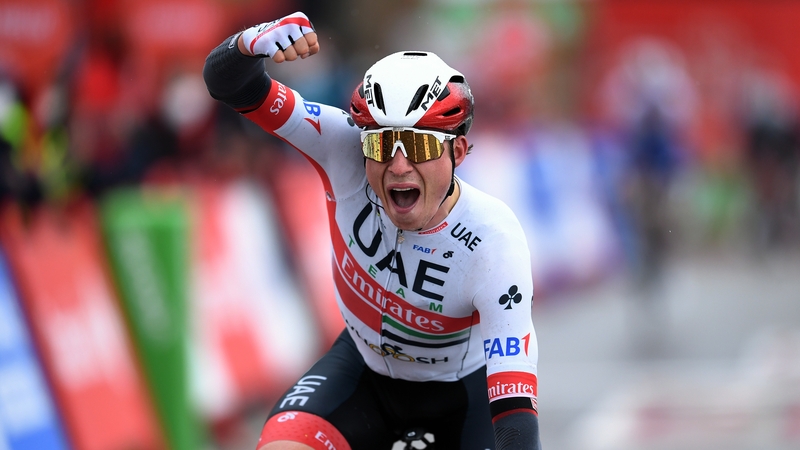 Jasper Philipsen celebrates stage victory