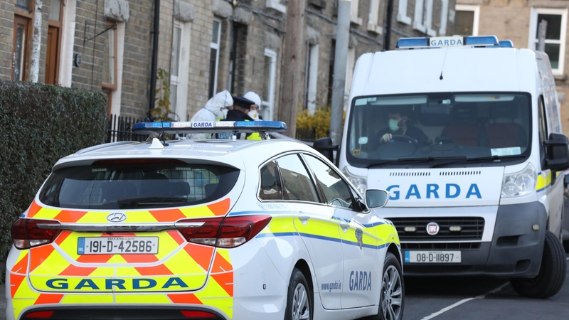 Gardaí at the scene in Auburn Street, Phibsborough in November 2020
