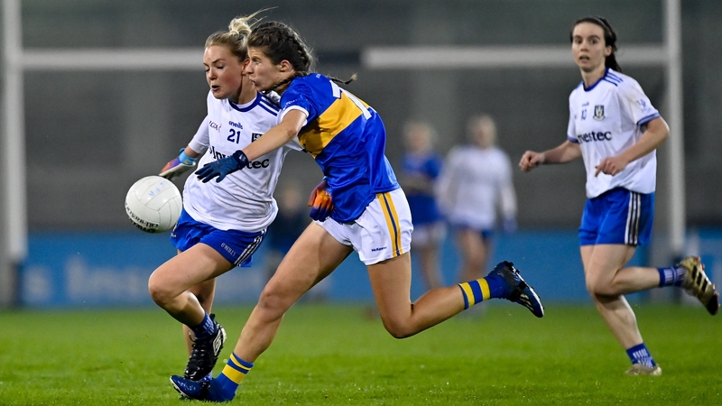 Monaghan's Eimear McAnespie in action against Laura Dillon of Tipperary