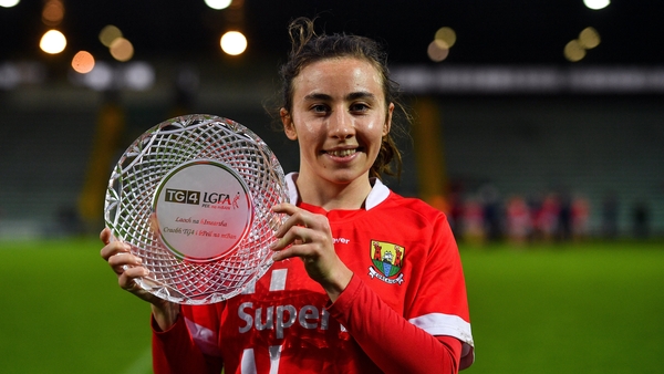Melissa Duggan with her Player of the Match award