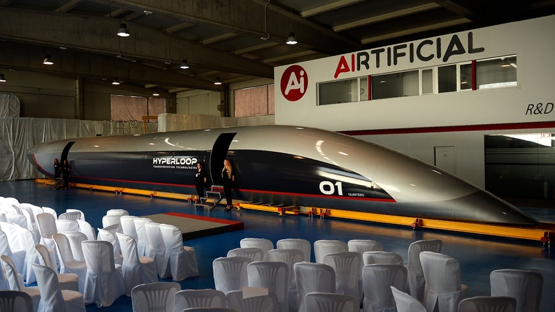 Virgin Hyperloop executives reached speeds of up to 107 miles per hour (172 km per hour) at the company's DevLoop test site in Las Vegas