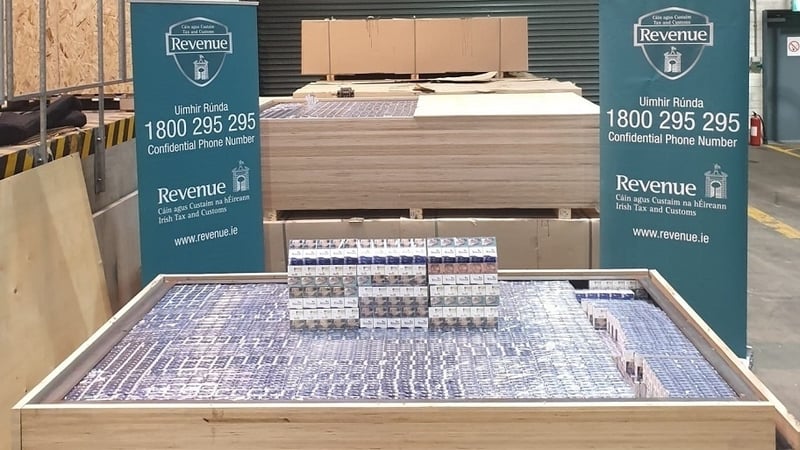 The cigarettes were on a trailer that arrived from Rotterdam yesterday