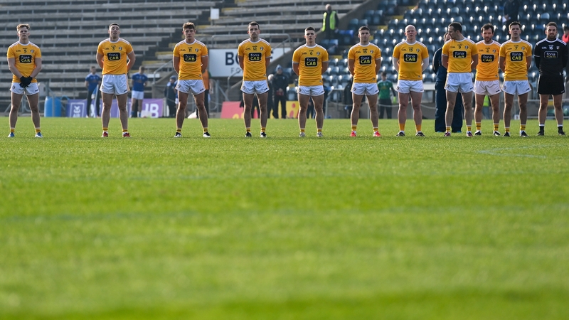 The Antrim team ahead of their Ulster quarter-final clash with Cavan
