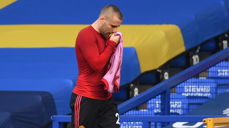 Luke Shaw suffered the injury during the win against Everton