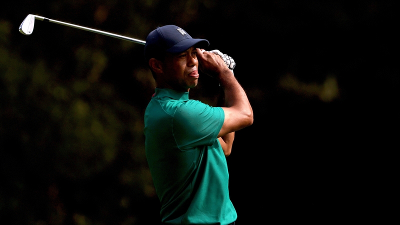 Tiger Woods during today's practice round