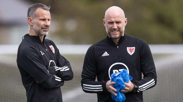 Wales boss Ryan Giggs (L) with his assistant Robert Page