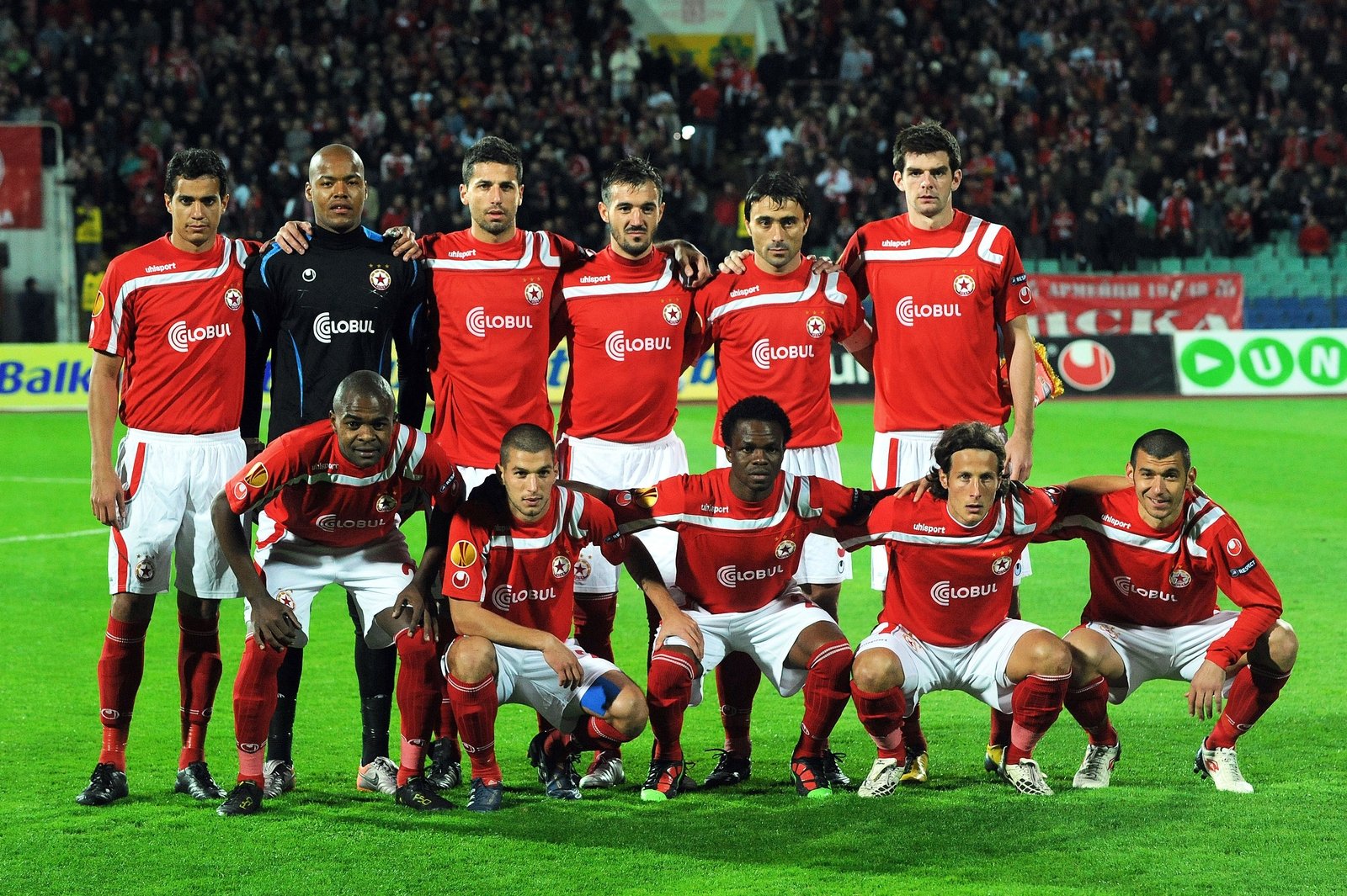 Sheridan (top row, right) with his CSKA colleagues in 2010