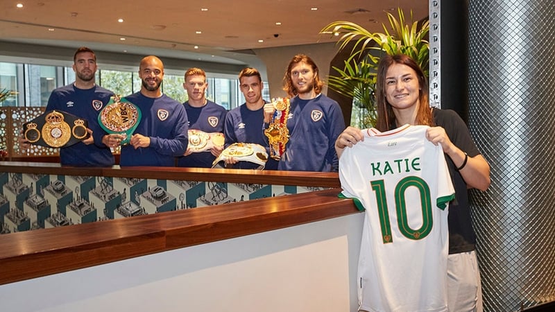 Katie Taylor is preparing to defend her world lightweight titles, while Ireland face England on Thursday