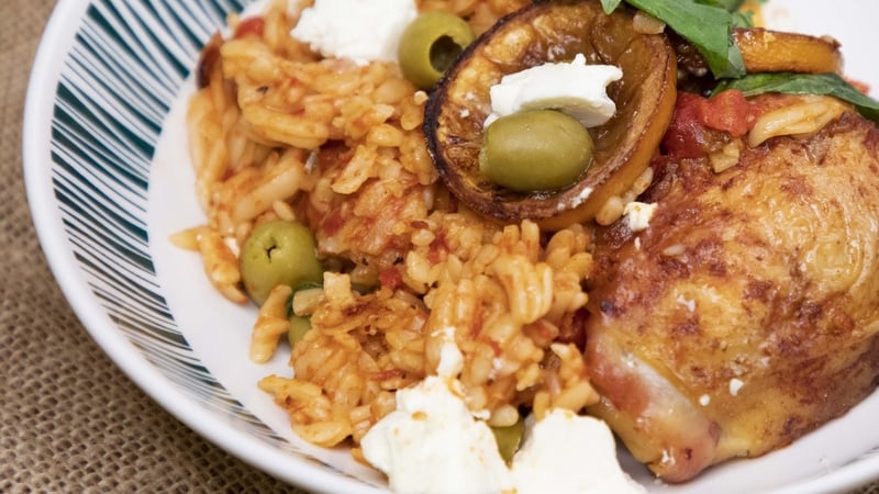 One-pot paprika chicken with orzo