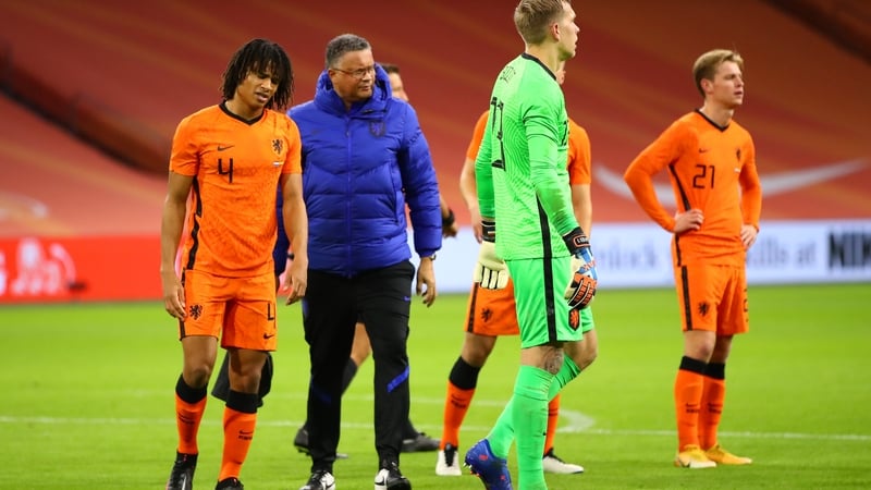 Nathan Ake walks off injured at the Johan Cruijff Arena in Amsterdam