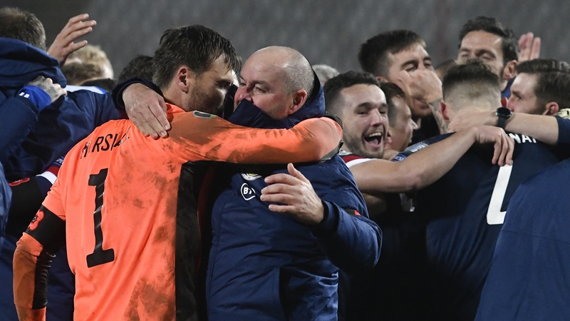 Steve Clarke embraces penalty shootout hero David Marshall