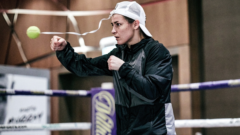 Katie Taylor trains ahead of her bout with Miriam Gutierrez