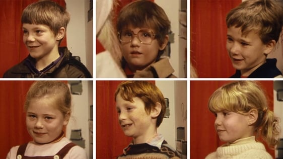 Children visit Santa's Castle in Dún Laoghaire, 1980.