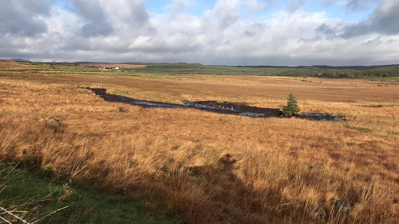 The peat slippage happened near Meenbog Wind Farm, south of Ballybofey