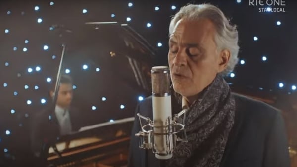 Andrea Bocelli sings 'You'll Never Walk Alone' on The Late Late