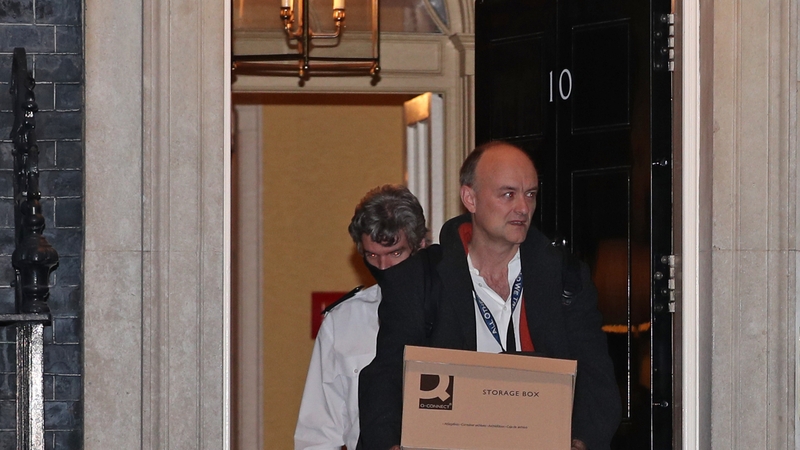 Former Brexit secretary David Davis said Dominic Cummings' exit from Downing Street holding a cardboard box was 'entirely deliberate'