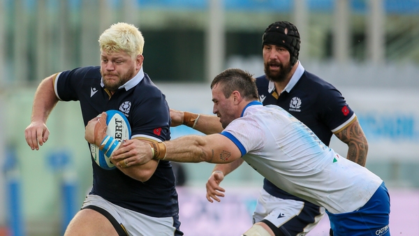 Oli Kebble in action for Scotland