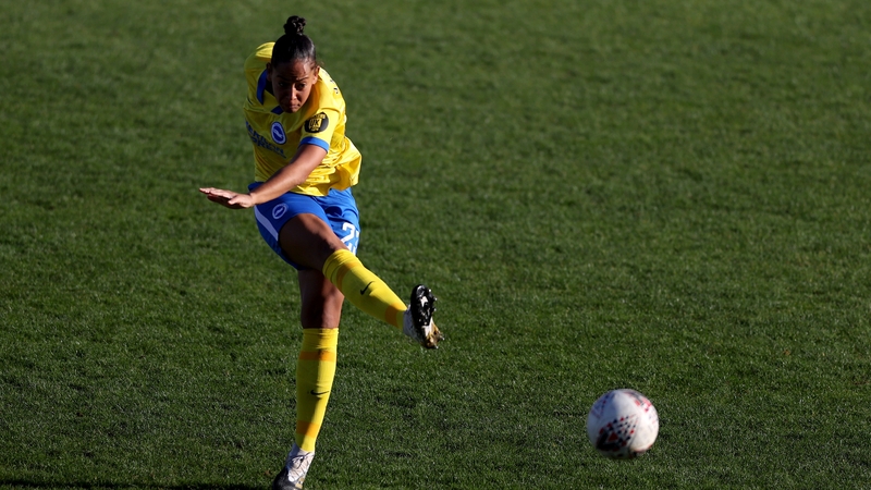 Rianna Jarrett takes a shot against West Ham