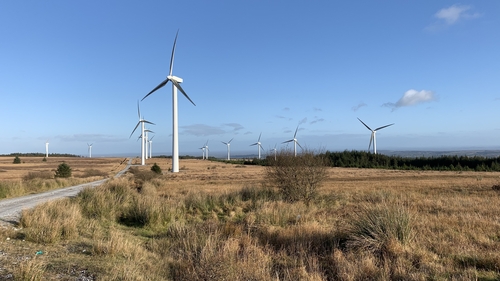 The 70-turbine development was built on the Slieve Aughty mountains