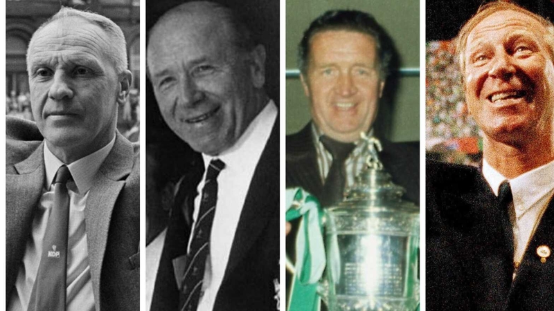 (L to R): Bill Shankly, Matt Busby, Jock Stein and Jack Charlton