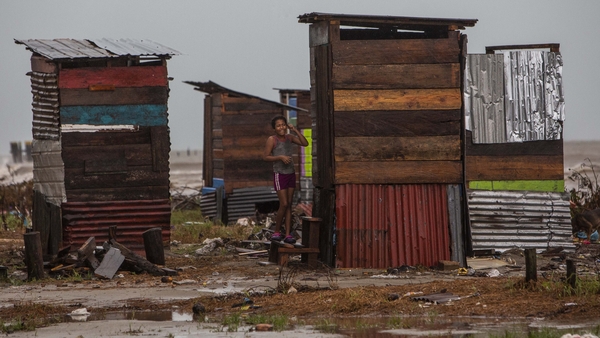A girl pictured at a small house in Bilwi, Puerto Cabezas, Nicaragua