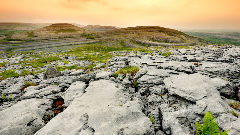 The spectacular landscape of the Burren in Co Clare