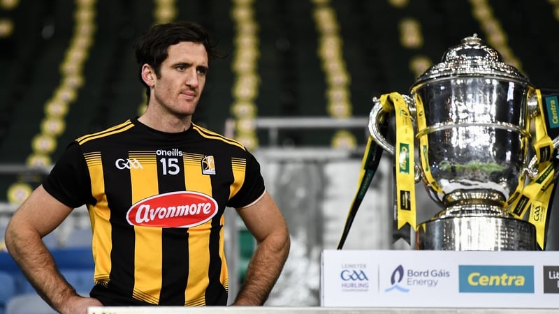 Colin Fennelly waits to lift the Bob O'Keeffe Cup after the Leinster final