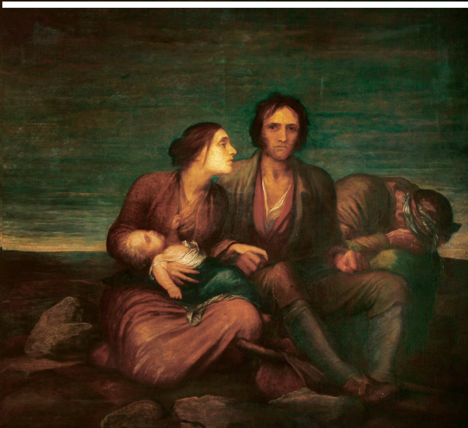 G F Watts, The Irish Famine, c. 1848-50, oil on canvas. Image courtesy of Watts Gallery Trust.