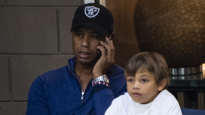 Woods and son Charlie are teaming up