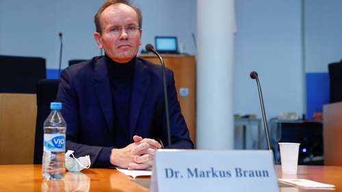 Wirecard's former chief executive Markus Braun at today's German inquiry