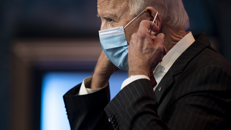 US President-elect Joe Biden pictured before his speech tonight