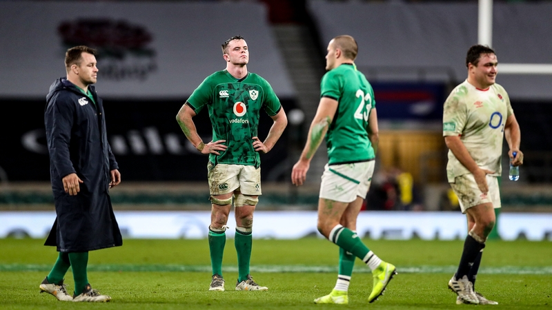 The Irish skipper takes it all in after the Twickenham loss