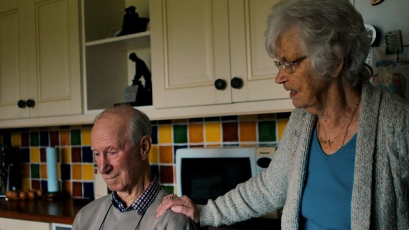 Jack and Pat Charlton at home in 2019